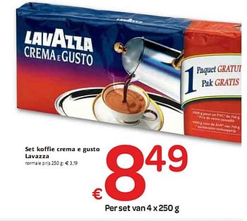 Promoties Set koffie crema e gusto  - Lavazza - Geldig van 06/01/2010 tot 16/01/2010 bij Carrefour