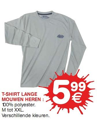 Promoties T-shirt lange mouwen Heren - Huismerk - Trafic  - Geldig van 06/01/2010 tot 17/01/2010 bij Trafic