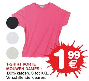 Promoties T-shirt korte mouwen Dames - Huismerk - Trafic  - Geldig van 06/01/2010 tot 17/01/2010 bij Trafic