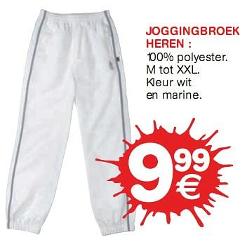 Promoties Joggingbroek heren - Huismerk - Trafic  - Geldig van 06/01/2010 tot 17/01/2010 bij Trafic