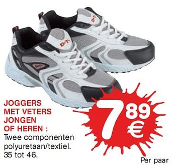 Promoties Joggers met veters jongen of heren - Huismerk - Trafic  - Geldig van 06/01/2010 tot 17/01/2010 bij Trafic