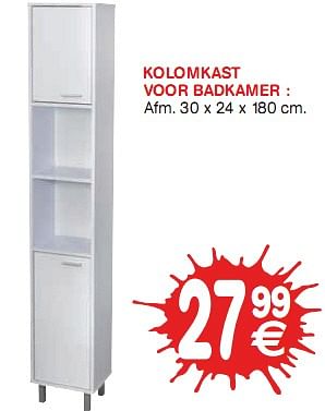 Promoties Kolomkast voor badkamer - Huismerk - Trafic  - Geldig van 06/01/2010 tot 17/01/2010 bij Trafic