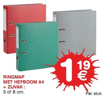 Promoties Ringmap met hefboom A4 + zijvak - Huismerk - Trafic  - Geldig van 06/01/2010 tot 17/01/2010 bij Trafic