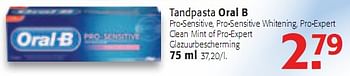 Promoties Tandpasta - Oral-B - Geldig van 06/01/2010 tot 19/01/2010 bij Alvo
