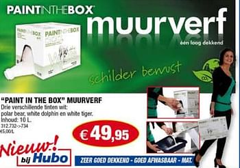 Promotions Paint In The Box Muurverf - Hubo - Valide de 06/01/2010 à 17/01/2010 chez Hubo