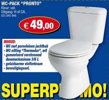 Promotions WC-PACK PRONTO - Produit maison - Hubo  - Valide de 06/01/2010 à 17/01/2010 chez Hubo