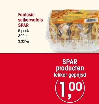 Promotions Fantasie suikerwafels  - Produit maison - Spar  - Valide de 07/01/2010 à 12/01/2010 chez Spar