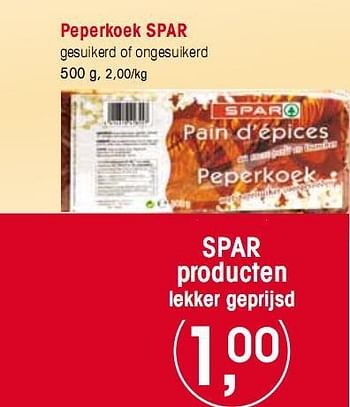 Promoties Peperkoek  - Huismerk - Spar  - Geldig van 07/01/2010 tot 12/01/2010 bij Spar