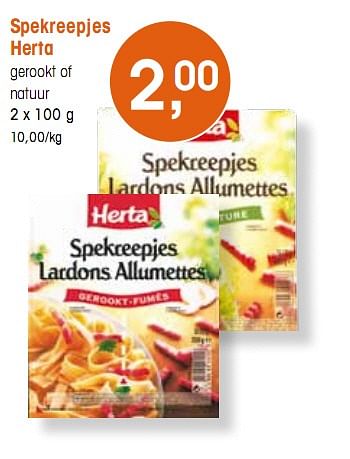 Promotions Spekreepjes - Herta - Valide de 07/01/2010 à 12/01/2010 chez Spar