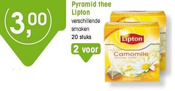 Promoties Pyramid thee - Lipton - Geldig van 07/01/2010 tot 12/01/2010 bij Spar