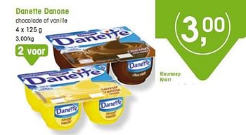 Promotions Danette chocolade of vanille - Danone - Valide de 07/01/2010 à 12/01/2010 chez Spar