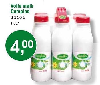 Promoties Volle melk - Campina - Geldig van 07/01/2010 tot 12/01/2010 bij Spar