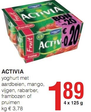 Promotions yoghurt met aardbeien, mango, vijgen, rabarber, frambozen of pruimen - Danone - Valide de 07/01/2010 à 20/01/2010 chez Eurospar (Colruytgroup)