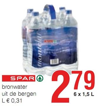 Promoties bronwater uit de bergen - Huismerk - Eurospar - Geldig van 07/01/2010 tot 20/01/2010 bij Eurospar (Colruytgroup)