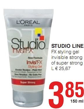 Promoties FX styling gel invisible strong of super strong  - L'Oreal Paris - Geldig van 07/01/2010 tot 20/01/2010 bij Eurospar (Colruytgroup)