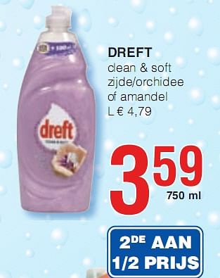 Promoties clean + soft zijde|orchidee of amandel - Dreft - Geldig van 07/01/2010 tot 20/01/2010 bij Eurospar (Colruytgroup)