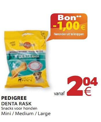Promoties Denta Rask - Snacks voor honden - Pedigree - Geldig van 07/01/2010 tot 27/01/2010 bij Tom&Co
