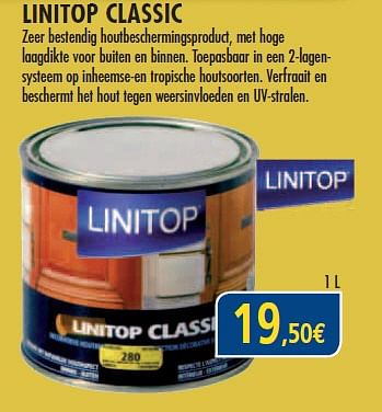 Promoties CLASSIC - Linitop - Geldig van 07/01/2010 tot 27/01/2010 bij Orga