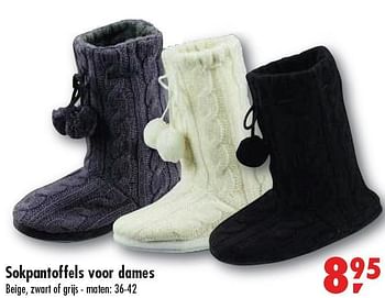 Promoties Sokpantoffels voor dames - Huismerk - Makro - Geldig van 13/01/2010 tot 26/01/2010 bij Makro