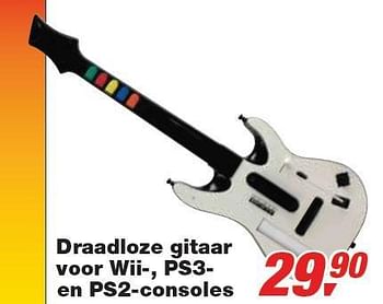 Promotions Draadloze gitaar voor Wii-, PS3- en PS2-consoles - Produit maison - Makro - Valide de 13/01/2010 à 26/01/2010 chez Makro