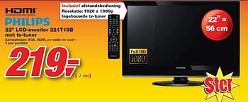 Promoties 22 LCD-monitor met TV tuner - Philips - Geldig van 13/01/2010 tot 26/01/2010 bij Makro