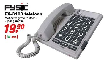 Promotions FX-3100 telefoon - Fysic - Valide de 13/01/2010 à 26/01/2010 chez Makro