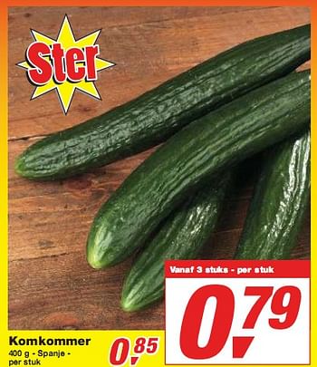 Promotions Komkommer - Groenten & Fruit - Valide de 13/01/2010 à 26/01/2010 chez Makro