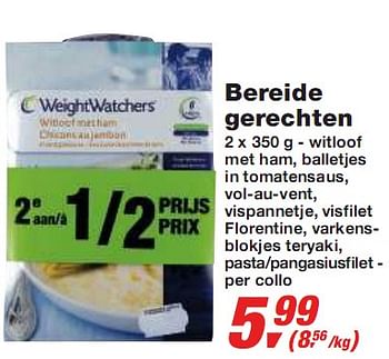 Promoties Bereide gerechten - Weight Watchers - Geldig van 13/01/2010 tot 26/01/2010 bij Makro
