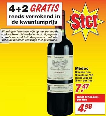 Promoties Médoc - Rode wijnen - Geldig van 13/01/2010 tot 26/01/2010 bij Makro