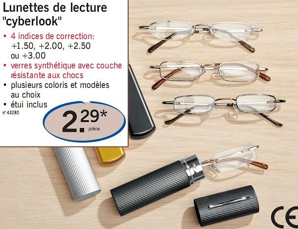 Lidl discount lunettes lecture