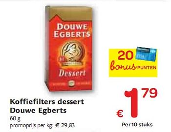 Gelukkig is dat overschreden Egomania Douwe Egberts Koffiefilters dessert - Promotie bij Carrefour