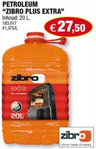 Gepensioneerde Continu vervoer Zibro Petroleum zibro plus extra - Promotie bij Hubo