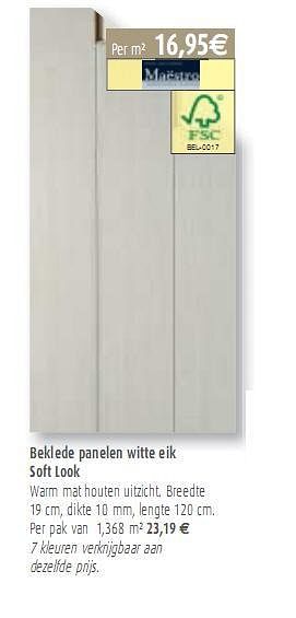 Promoties beklede panelen witte eik soft look - FSC - Geldig van 20/01/2010 tot 08/02/2010 bij BricoPlanit