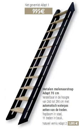Promoties Metalen molenaarstrap Adapt 70 cm - Huismerk - BricoPlanit - Geldig van 20/01/2010 tot 08/02/2010 bij BricoPlanit