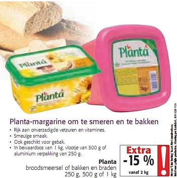 Promoties margarine om te smeren en te bakken - Planta - Geldig van 20/01/2010 tot 02/02/2010 bij Colruyt