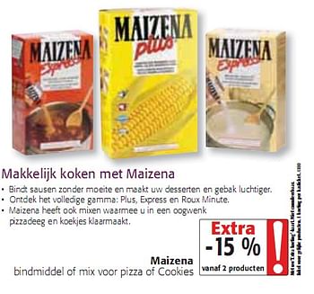 Promoties Makkelijk koken met  - Maizena  - Geldig van 20/01/2010 tot 02/02/2010 bij Colruyt