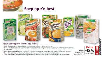Promoties Keuze genoeg met soep in brik - Knorr - Geldig van 20/01/2010 tot 02/02/2010 bij Colruyt