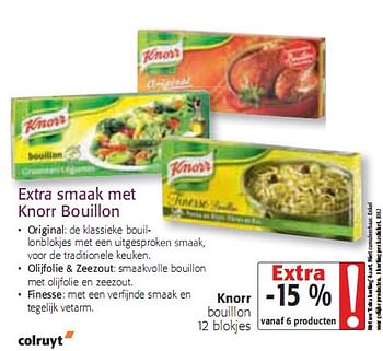 Promoties Extra smaak met Bouillon - Knorr - Geldig van 20/01/2010 tot 02/02/2010 bij Colruyt