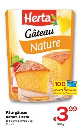 Préparation Gâteau Nature À Ma Façon - Herta - 560 g