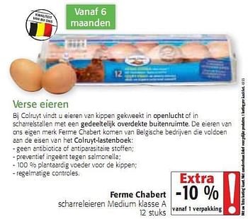Promoties Verse eieren - Ferme Chabert - Geldig van 20/01/2010 tot 02/02/2010 bij Colruyt