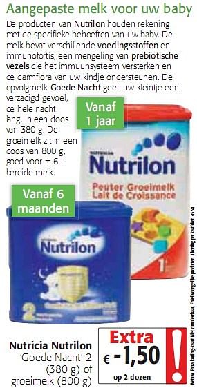 Promoties Nutricia - Nutrilon - Geldig van 20/01/2010 tot 02/02/2010 bij Colruyt