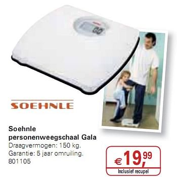 Promoties personenweegschaal Gala - Soehnle - Geldig van 20/01/2010 tot 02/02/2010 bij Colruyt