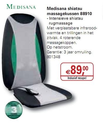 Promoties massagekussen 88910 - Medisana - Geldig van 20/01/2010 tot 02/02/2010 bij Colruyt