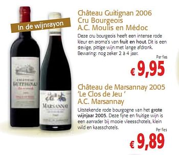 Promoties In de wijnrayon - Rode wijnen - Geldig van 20/01/2010 tot 02/02/2010 bij Colruyt