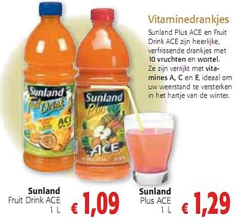 Promoties Vitaminedrankjes - Sunland - Geldig van 20/01/2010 tot 02/02/2010 bij Colruyt