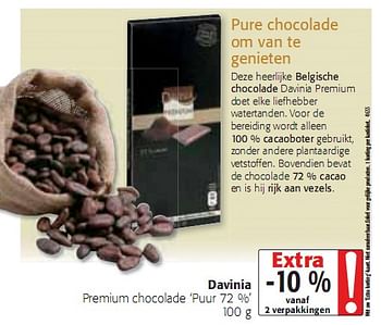 Promoties Pure chocolade om van te genieten - Davinia - Geldig van 20/01/2010 tot 02/02/2010 bij Colruyt
