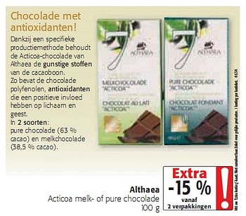 Promoties Chocolade met antioxidanten - Huismerk - Colruyt - Geldig van 20/01/2010 tot 02/02/2010 bij Colruyt