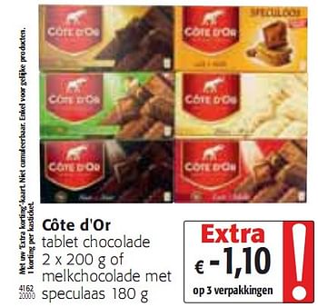 Promoties tablet chocolade - Cote D'Or - Geldig van 20/01/2010 tot 02/02/2010 bij Colruyt