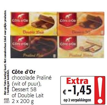 Promoties chocolade Praliné - Cote D'Or - Geldig van 20/01/2010 tot 02/02/2010 bij Colruyt