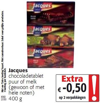 Promoties chocoladetablet - Jacques - Geldig van 20/01/2010 tot 02/02/2010 bij Colruyt